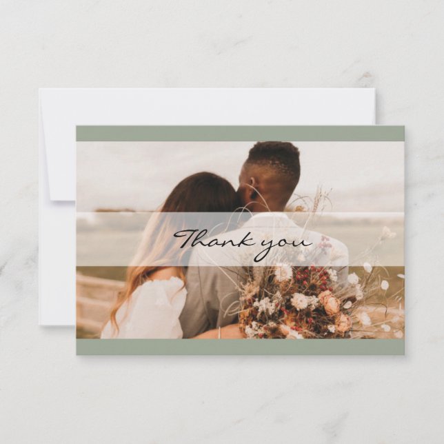 Simple Thimeless Wedding Thank you cards (Front)