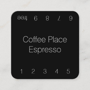 Simple Thin Dark Loyalty Coffee Punchcard