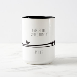 Simple Things Birds Two-Tone Coffee Mug