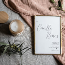 Simple This Candle Burns Memorial Wedding Sign