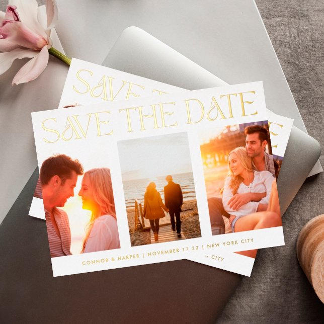 Simple Three Multi Photo Save The Date REAL (Creator Uploaded)