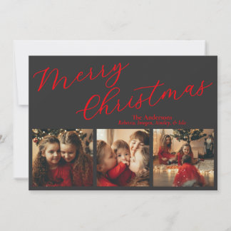 Simple Three Photo Holiday Card