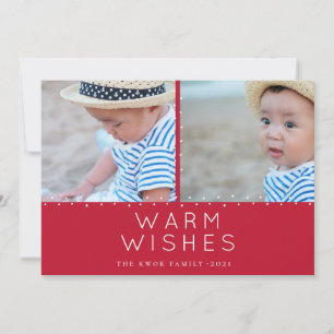 Simple Tidings Polka Dot Frame Photo Holiday Card