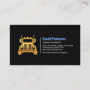 Simple Timeless Retro Gold Truck Business Card