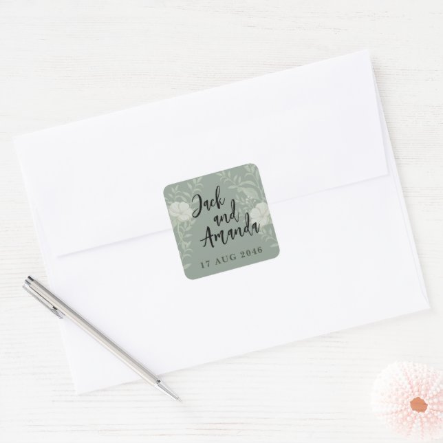 Simple Timeless Wedding stickers and labels (Envelope)