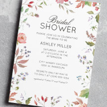 Simple, Timeless Wildflower Wedding Bridal Shower