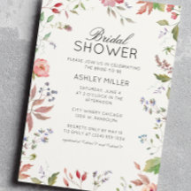 Simple, Timeless Wildflower Wedding Bridal Shower