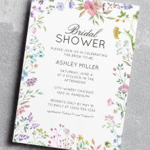 Simple, Timeless Wildflower Wedding Bridal Shower