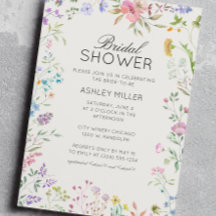 Simple, Timeless Wildflower Wedding Bridal Shower