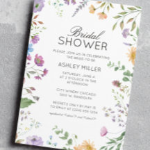 Simple, Timeless Wildflower Wedding Bridal Shower