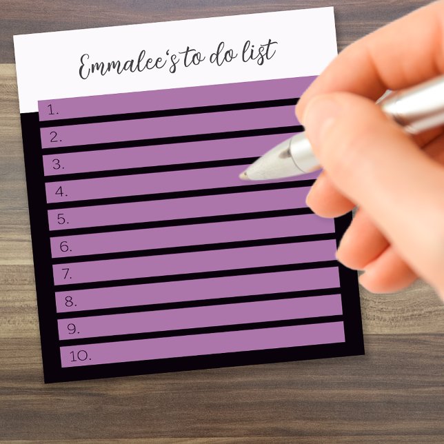 Simple To Do Custom Lined White Magenta Mix Notepad (Creator Uploaded)