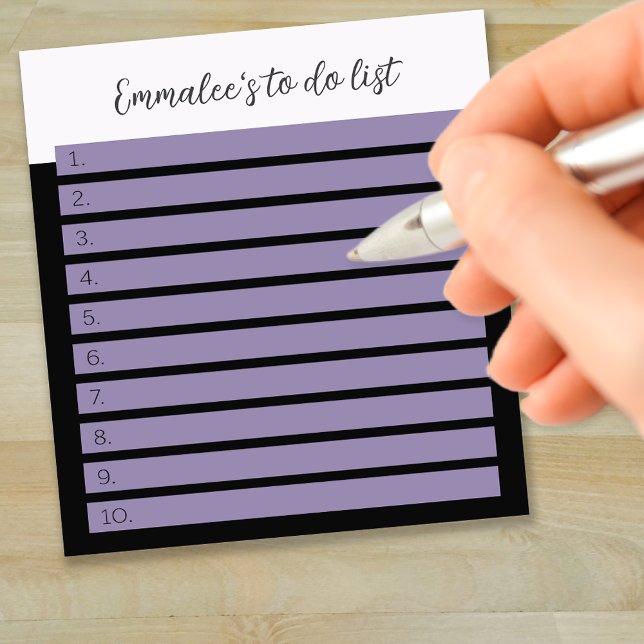 Simple To Do Custom Lined White Purple Mix Notepad (Creator Uploaded)
