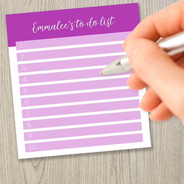 Simple To Do Customisable Lined Numbered Magenta Notepad (Creator Uploaded)
