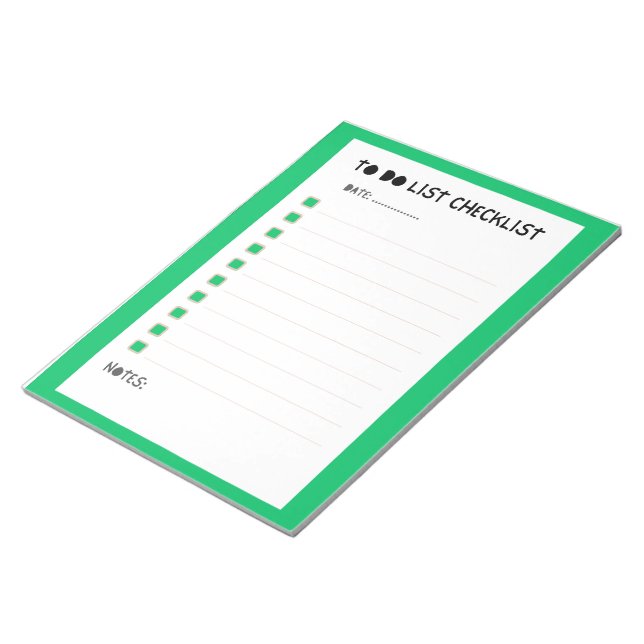 Simple To-Do List Checklist Planner Notepad (Angled)
