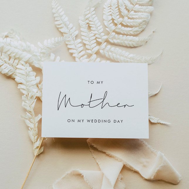 Simple To my mother on my wedding day card (Creator Uploaded)