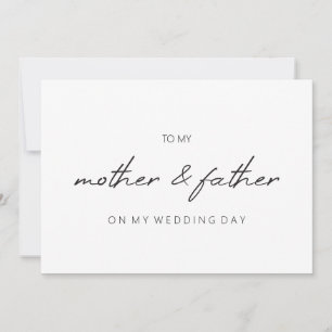 Simple To my mother on my wedding day Invitation
