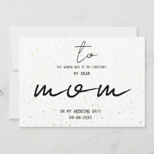 Simple To My Mum On Our Wedding Day Add Name Date