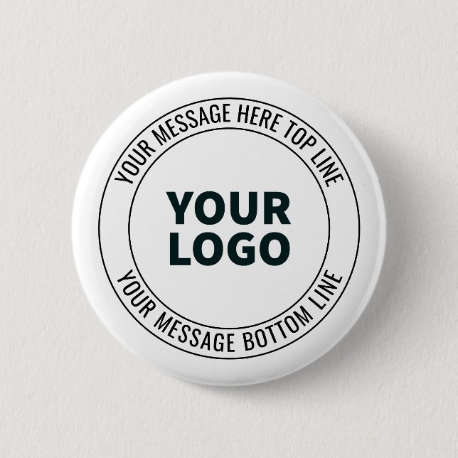Simple to Replace with Your Logo or Image  6 Cm Round Badge (Front)