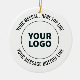 Simple to Replace with Your Logo or Image  Ceramic Tree Decoration
