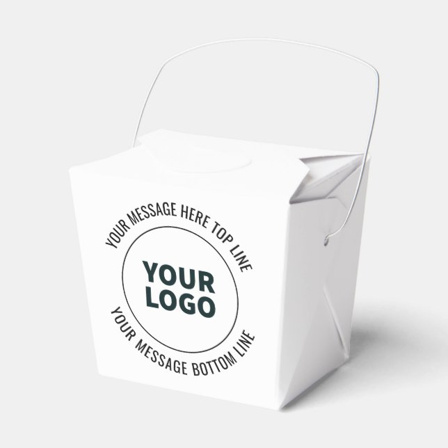 Simple to Replace with Your Logo or Image  Favour Box (Front Side)