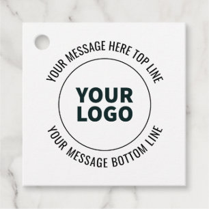 Simple to Replace with Your Logo or Image Favour Tags