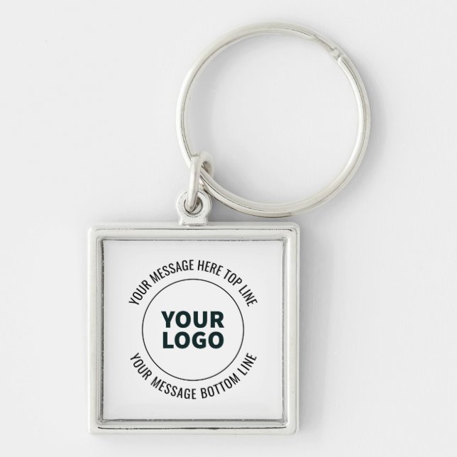Simple to Replace with Your Logo or Image  Key Ring (Front)