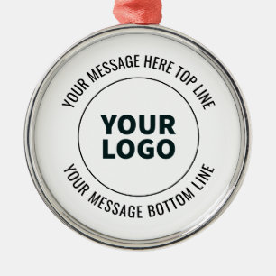 Simple to Replace with Your Logo or Image  Metal Tree Decoration