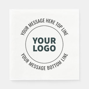 Simple to Replace with Your Logo or Image Napkin