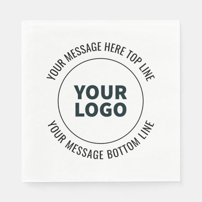 Simple to Replace with Your Logo or Image  Napkin (Front)