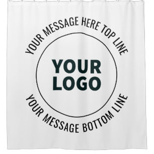 Simple to Replace with Your Logo or Image Shower Curtain