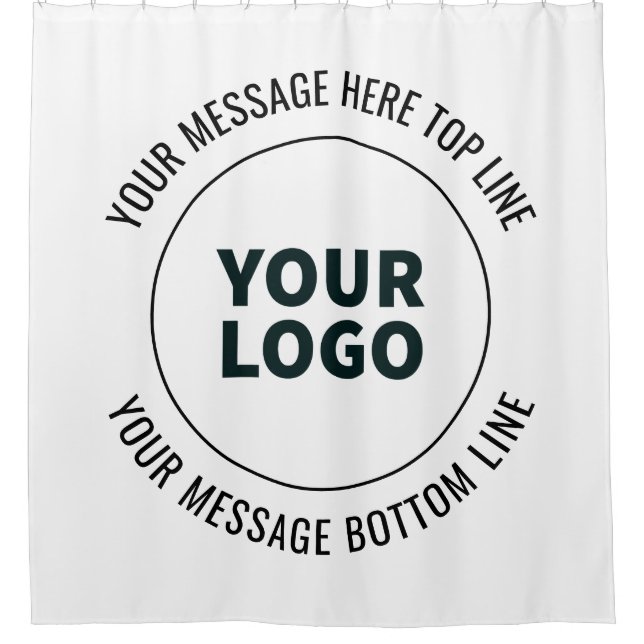Simple to Replace with Your Logo or Image  Shower Curtain (Front)