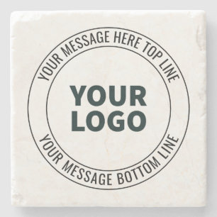 Simple to Replace with Your Logo or Image  Stone Coaster