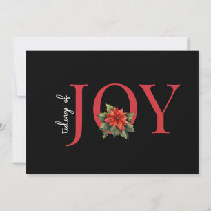 SIMPLE TRADITIONAL CHRISTMAS CARD JOY / POINSETTIA