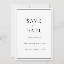 Simple Traditional Digital Save the Date Card