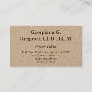 Simple & Traditional Notary Public Business Card