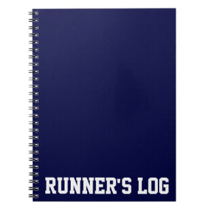 Simple Training Runner's Log Basic Colours Notebook