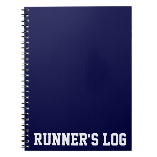 Simple Training Runner's Log Basic Colours Notebook (Front)