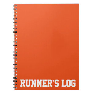 Simple Training Runner's Log Basic Colours Notebook