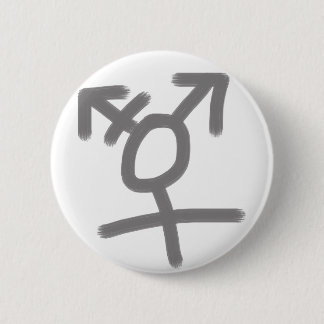 Simple trans symbol 6 cm round badge