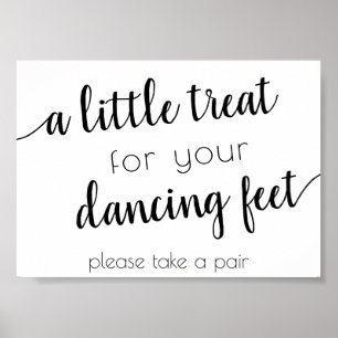 Simple Treat for Dancing Feet   Black Script Event Poster
