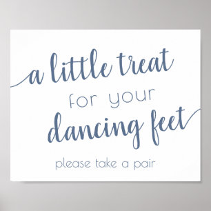 Simple Treat for Dancing Feet Dusty Blue Event Poster