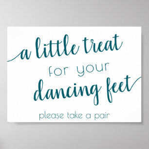 Simple Treat for Dancing Feet Teal Aqua Event Poster
