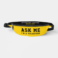 Simple Trendy Ask Me Yellow Black Volunteer Help