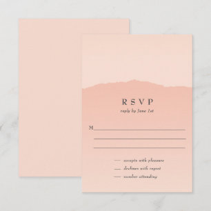 Simple Trendy Blush Wedding RSVP Card