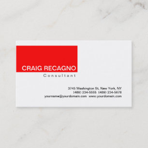 Simple Trendy Cute Black White Red Business Card