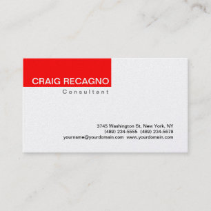Simple Trendy Cute Red Business Card