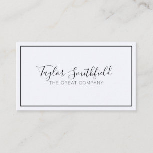 Simple Trendy Modern Calligraphy Design Business Card