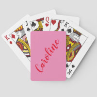 Simple Trendy Pink Red Calligraphy Personalised