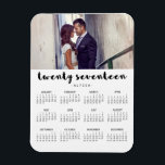 Simple Trendy Typography 2017 Photo Calendar Magnet<br><div class="desc">This modern,  stylish 2017 calendar magnet features typography that says "twenty seventeen",  personalised with your own name and photo.</div>