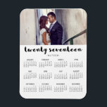 Simple Trendy Typography 2017 Photo Calendar Magnet<br><div class="desc">This modern,  stylish 2017 calendar magnet features typography that says "twenty seventeen",  personalised with your own name and photo.</div>